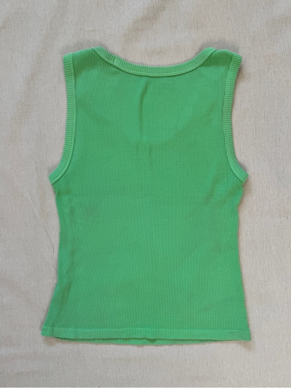 Green Gap Ribbed Tank - Picture 2 of 5